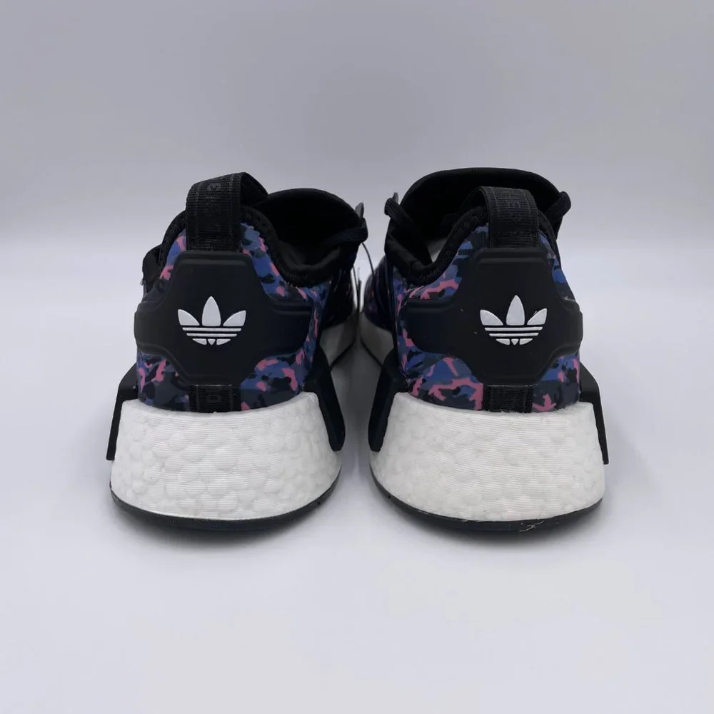adidas NMD R1 Black / White / Blue Womens Shoes - Picture 4 of 8